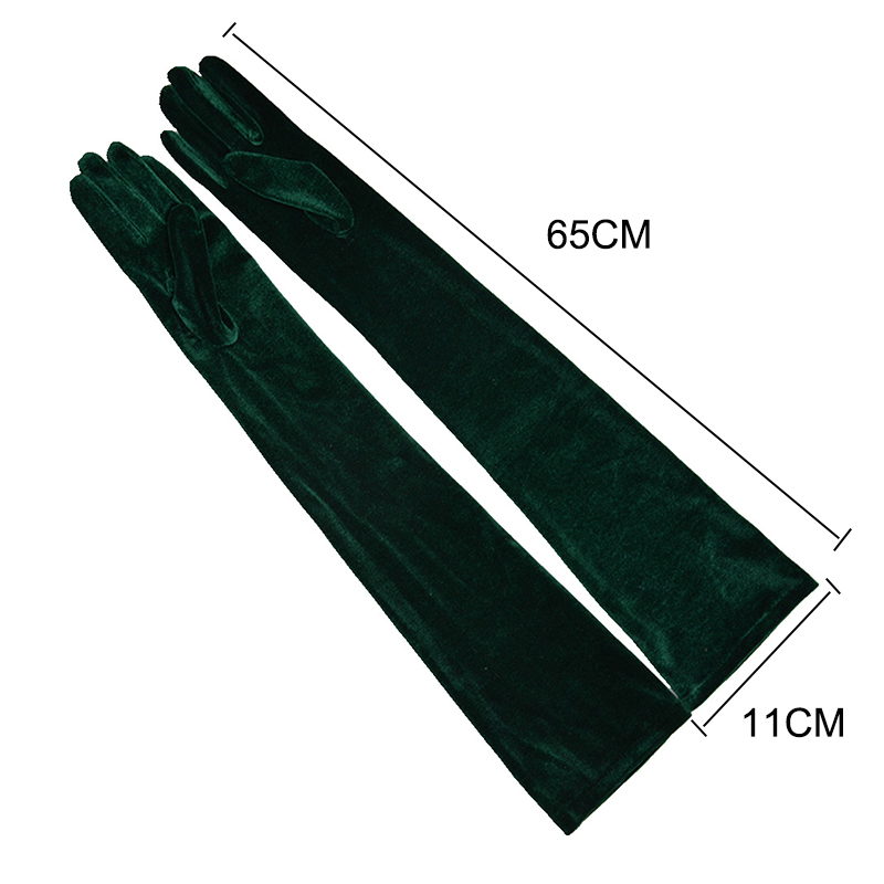 新しい女性の高級ベルベット 65 センチメートル手袋女性の冬のディナードレス暖かい女性ウエディングパーティー結婚式のセクシーなロング手袋ミトン