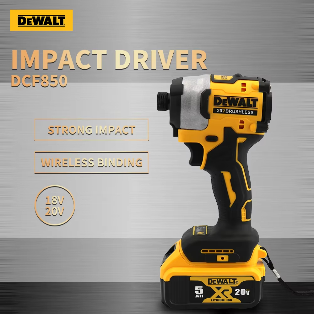 DEWALT DCF850 Impact Driver 205NM Brushless Cordless Screwdriver 20V Battery Rechargeable Electric Impact Drill Power Tools