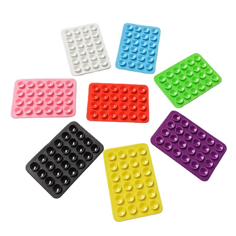 1pc Silicone Suction Pad For Mobile Phone Fixture Suction Cup Backed Adhesive Silicone Rubber Sucker Pad For Fixed