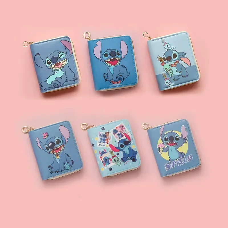 Atacado kawaii disney stitch carteira crianças lilo e ponto moeda bolsa presente de aniversário anime figuras sacola bolsa presente da menina