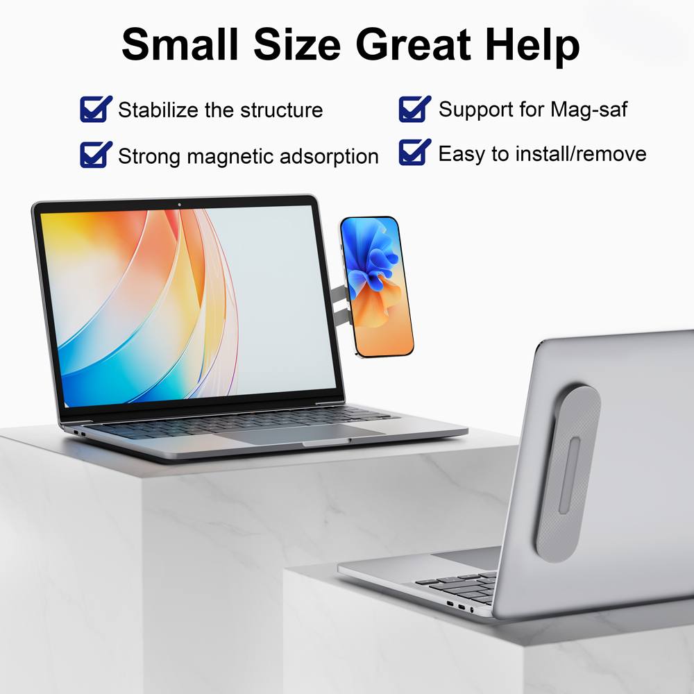 Magnetischer Klapphalter, Handy-Ständer, Verlängerung, Multi-Screen, verstellbare Laptop-Seitenmontage, zum Anschließen von Tablet-Halterungen für iPhone