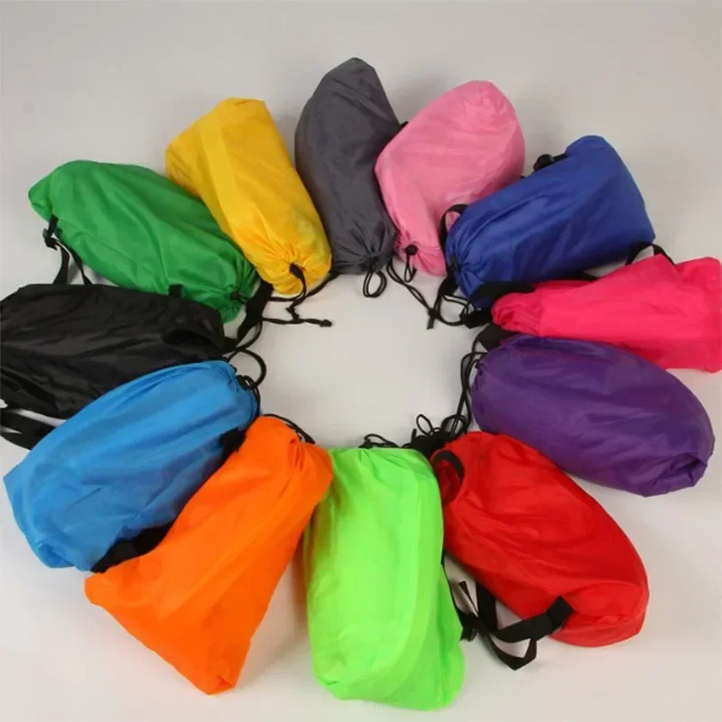 Outdoor Strand faul aufblasbares Sofa tragbare Klapp luft Sofa Garten Schlafsack Bett Oxford Stoff Camping Möbel 190x70cm