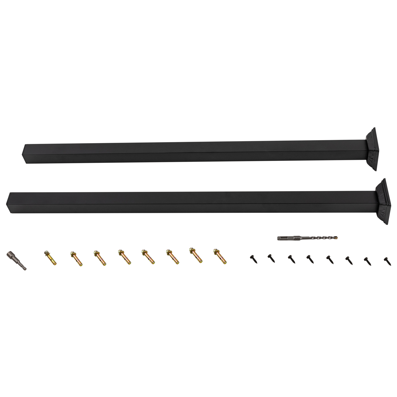 Black Iron Railing – Anti-Corrosion, Rust-Proof, and Weather-Resistant, Ideal for Stairs and Balconies