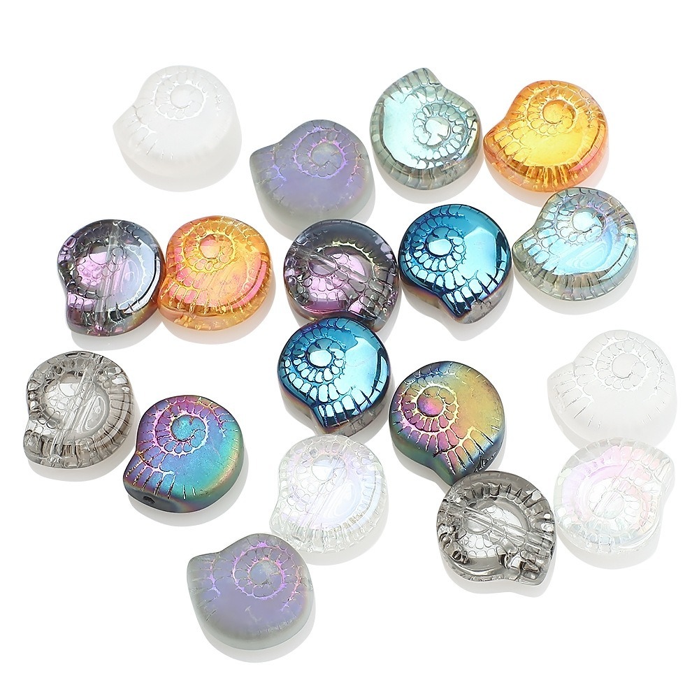 Mini accesorios de joyería de estrella de mar, accesorios de joyería de Caracol de cristal de forma mixta, collar, accesorios de bricolaje, 20 piezas