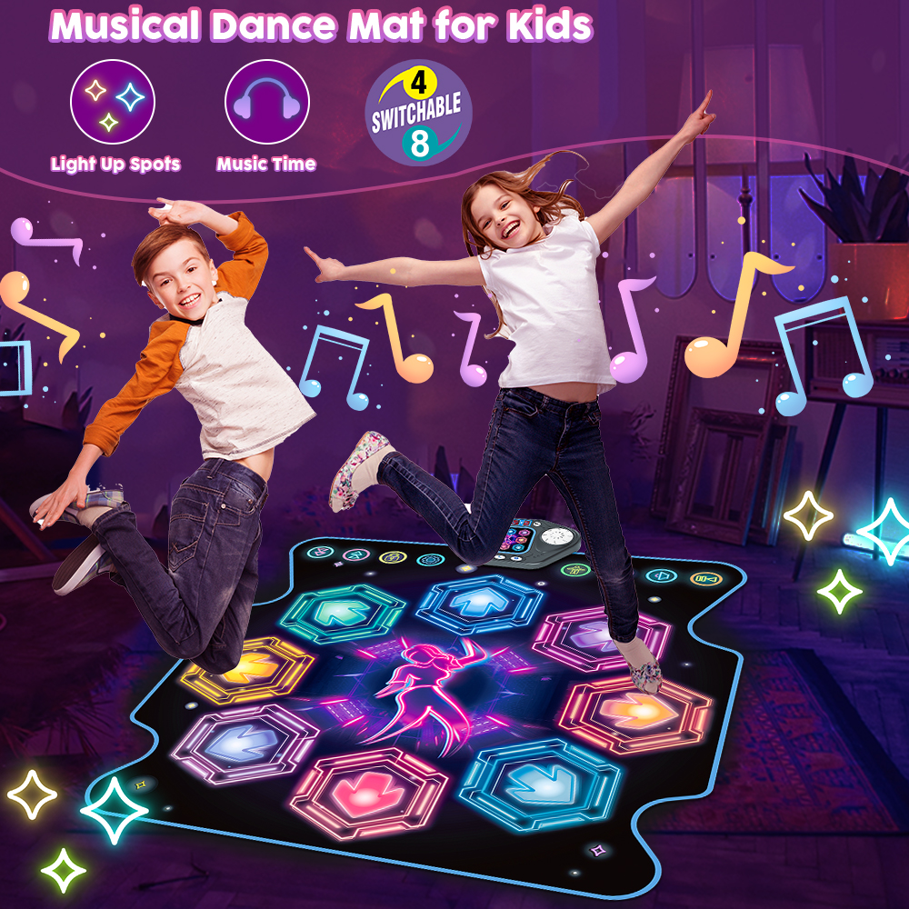 VATOS-Polymères de danse pour enfants, 27 recycl8 LED prédire, Bluetooth, 5 modes de jeu, musique intégrée, 3 ans et plus