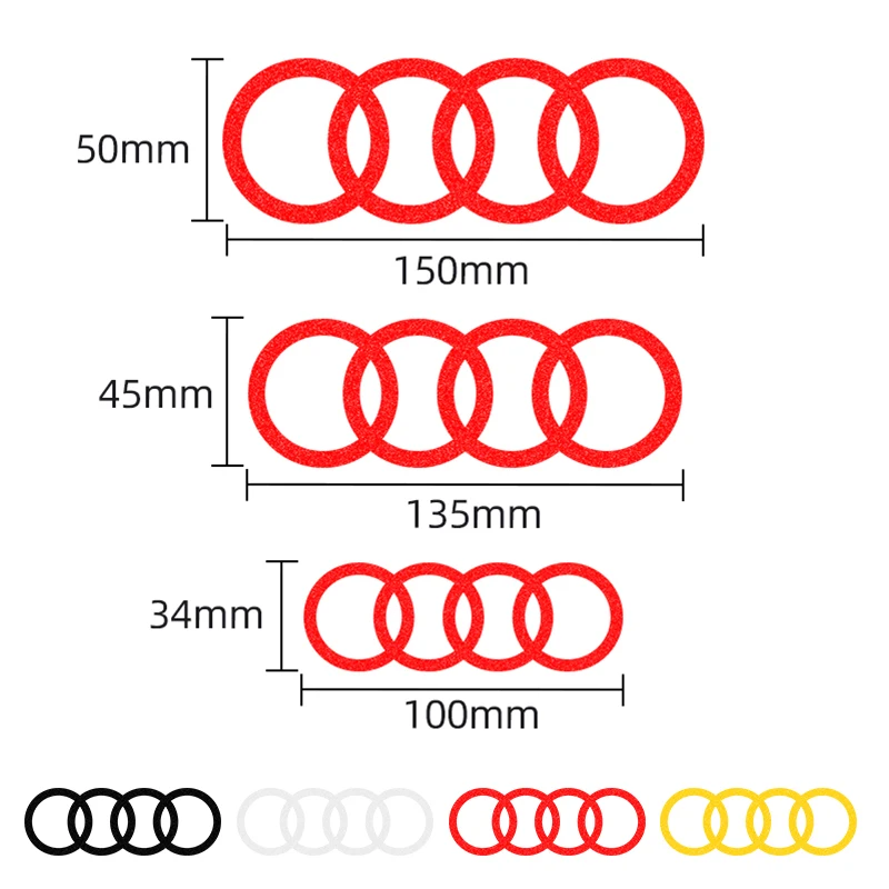 Pegatina lateral para puerta de coche, calcomanías reflectantes impermeables de PVC para ventana y cuerpo, accesorios para Audi A4 B6 B8 B7 A6 C5 C6 C7 A3 A5 Q3 Q5 Q7