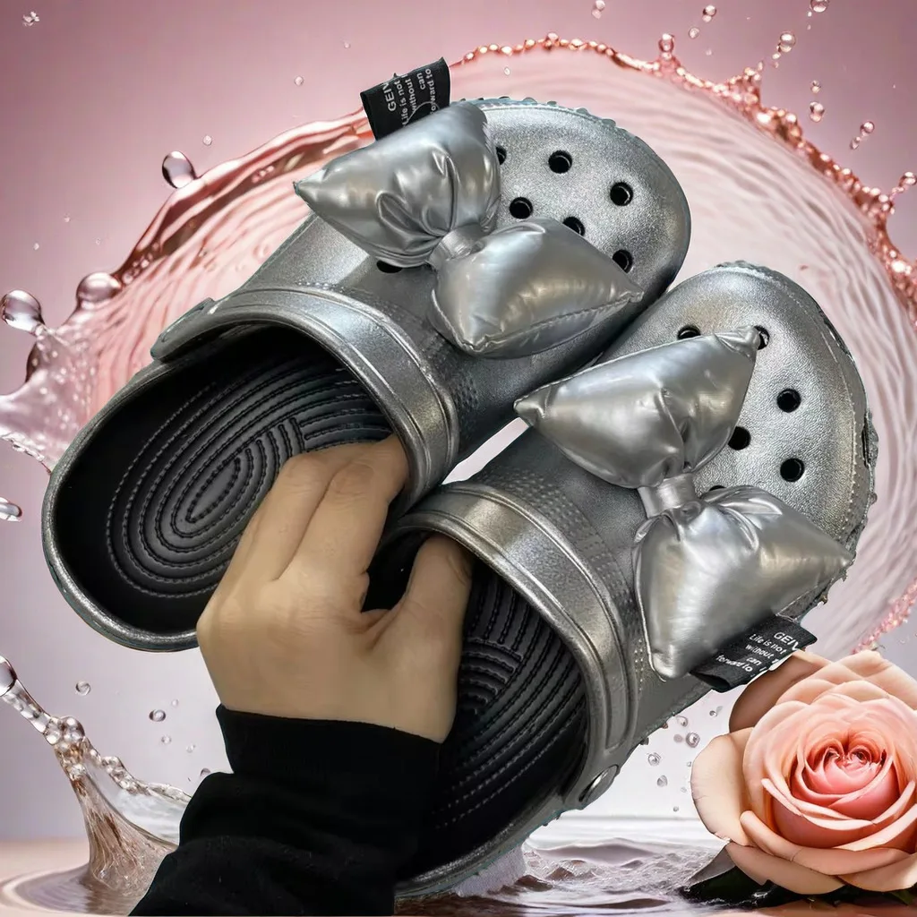 2 uds adorables dijes de zapatos con lazo brillantes, brillantes, decoraciones de moda Diy para zapatos, accesorios bonitos para elevar el estilo de su calzado