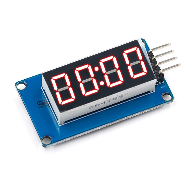 Módulo de exibição digital led tm1637, para arduino 7 segmentos 0.36 cabeças, relógio vermelho anodo, tubo de quatro serial