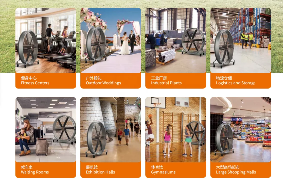 Kipas angin PM VFD Hvls dudukan Gym besar, kipas HVLS