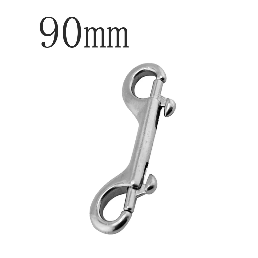 1PCS 2PCS 316 สแตนเลสสตีลดําน้ํา Double End Snap Hook Marine Grade เรือ QUICK RELEASE Key แหวน Bolt คลิปหัวเข็มขัด