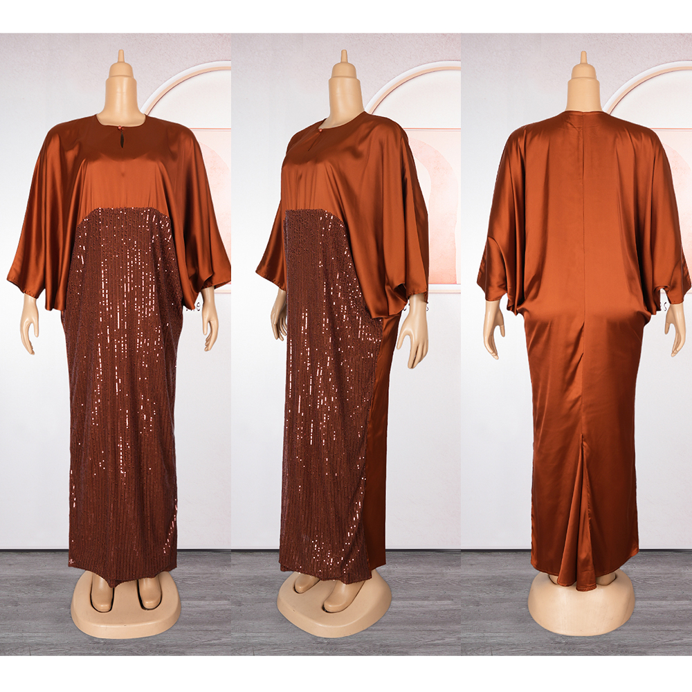 女性のためのドバイ高級 2025 シフォン Boubou イスラム教徒のファッションカフタンマロカイン結婚式のイブニングパーティードレスアフリカ服