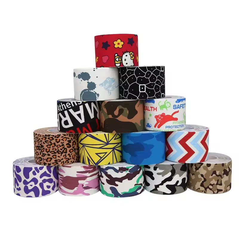 Несколько стилей самоклеящихся наколенников, фитнес-браслет для упражнений, эластичный бинт, липкая ткань, пластырь для мышц, спортивные товары