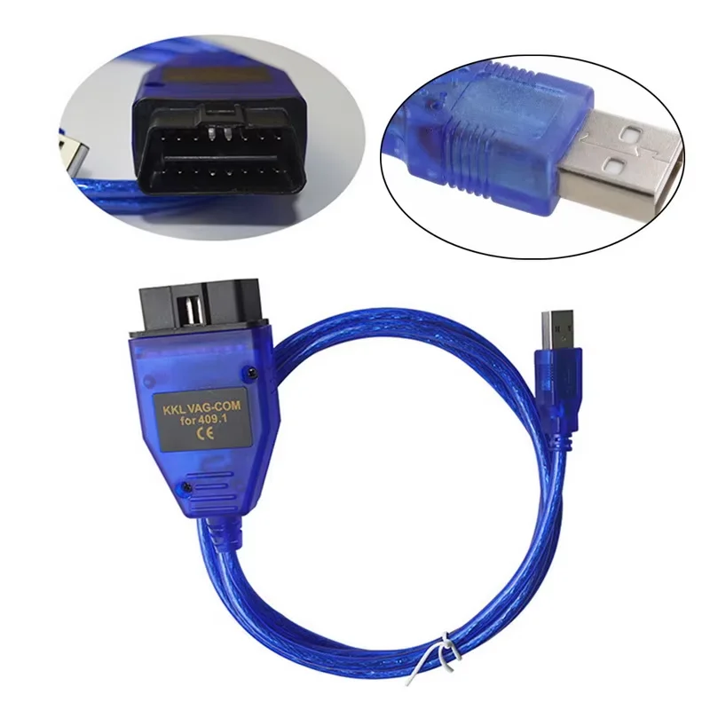 Kkl VAG-COM para 409.1 ch30 chip scanner ferramenta obd2 cabos de diagnóstico com interface usb scanner automático para carros multimarca mais novo