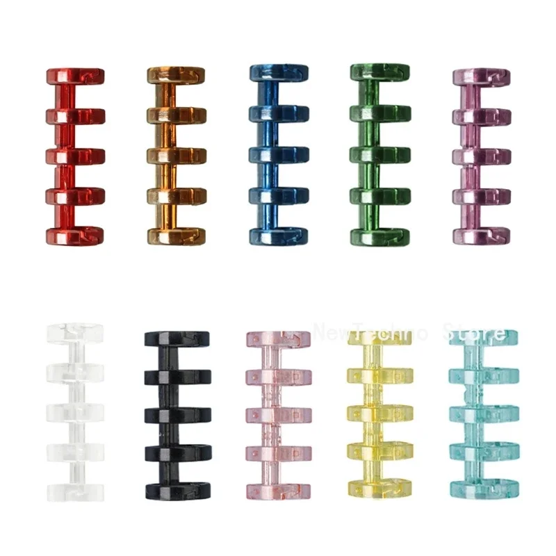10 Stück 5 Löcher Kreise Ringbindering für lose Blätter Notebook Binder Album Scrapbook Papierdateien Spirale Bindungsklammern
