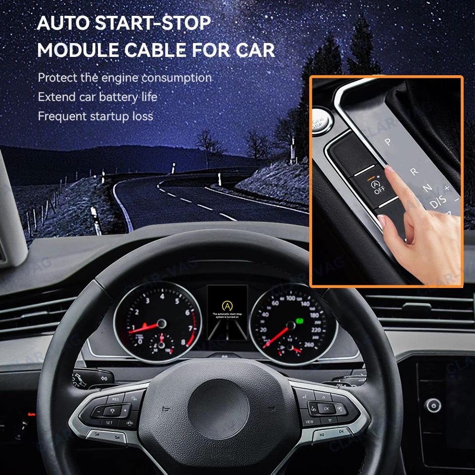 Sistema de motor de parada y arranque automático dispositivo de Control Sensor Cable modo de memoria para Tiguan plug and play