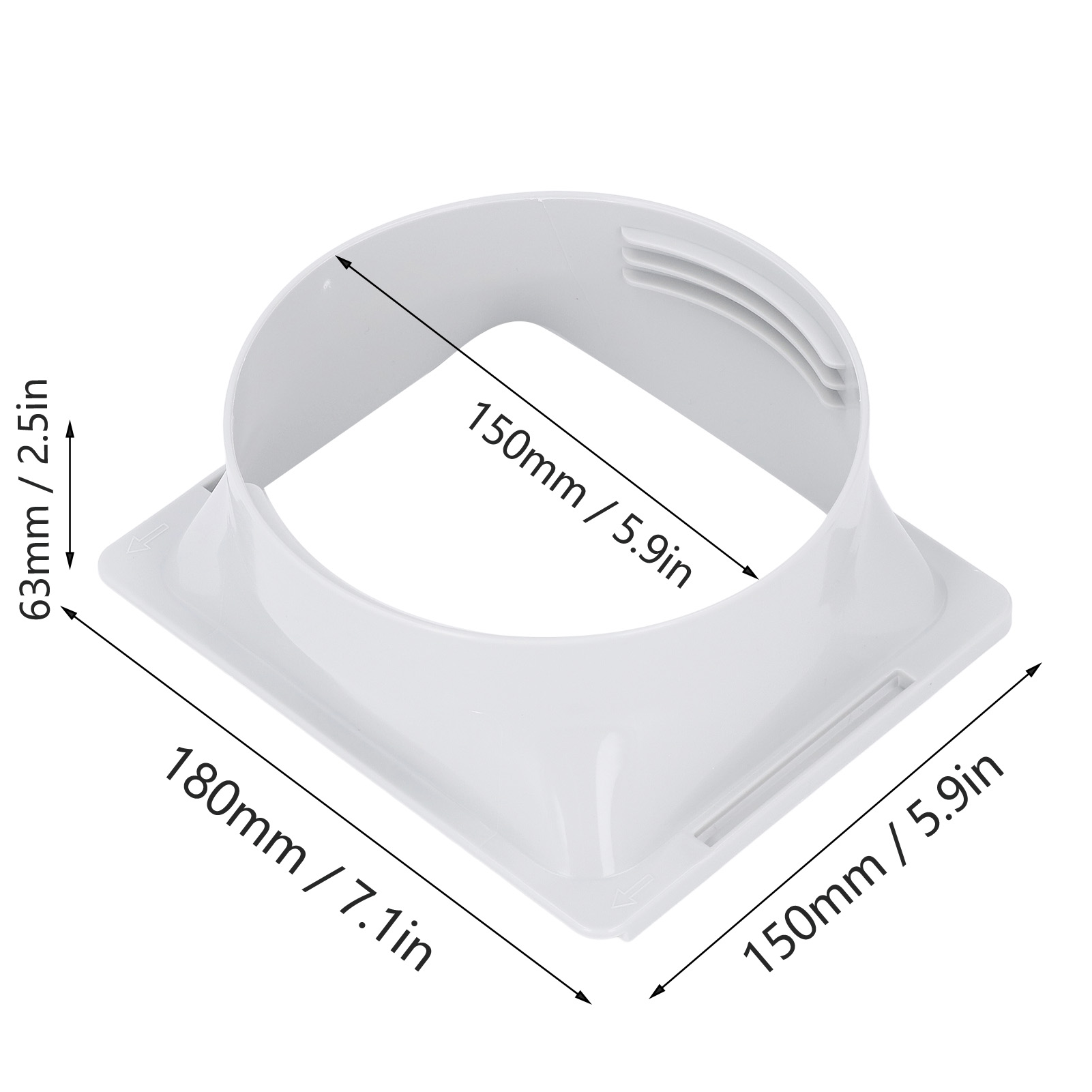 Acoplador da mangueira de exaustão Universal Design de rosca universal Conector da mangueira do duto de exaustão ABS portátil para casa
