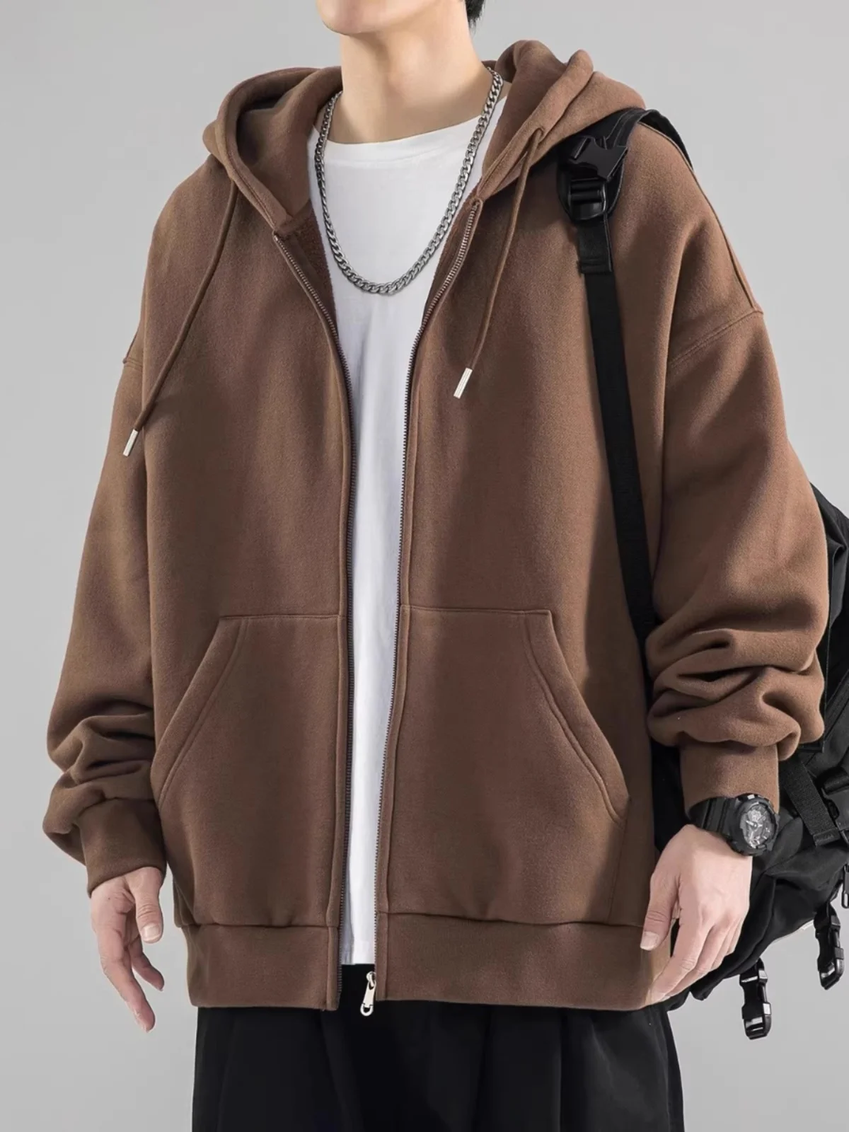 Mole com Capuz Pesado para Homens, Nova Coleção de Primavera, Outono e Inverno, For com Fce, Moda Casual para Jovens