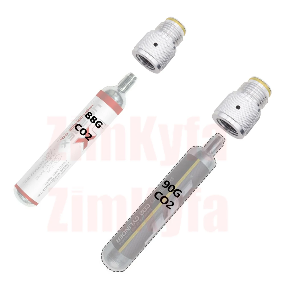 M16*1.5 Adapter Convertor For 88g 90g Airsource Disposable Co2 Cartridge Charging Adaptor To G1/2-14 Thread ASA Adapter