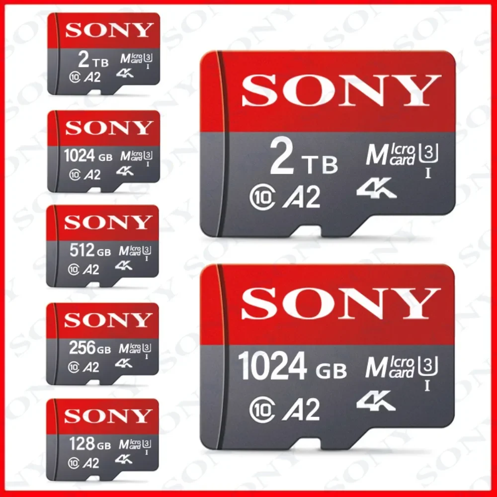 Tarjeta de memoria SONY Original 128GB Class10 2TB 1TB 512GB Mini tarjeta SD 128GB 64GB A2 V60 tarjeta Micro SD SD/TF de alta velocidad para Xiao Mi