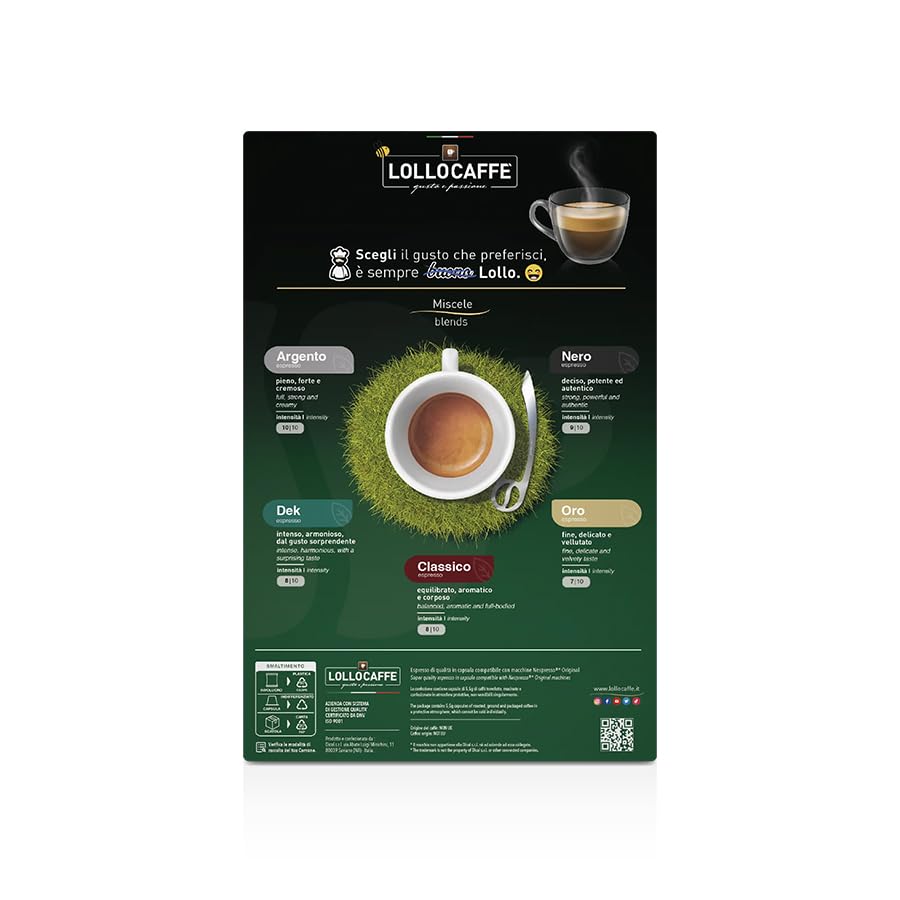 LOLLO KOFFIE 200-CALDE PASSIONESPRESSO CAPSULE GEMENGD NESPRESSO GOUD