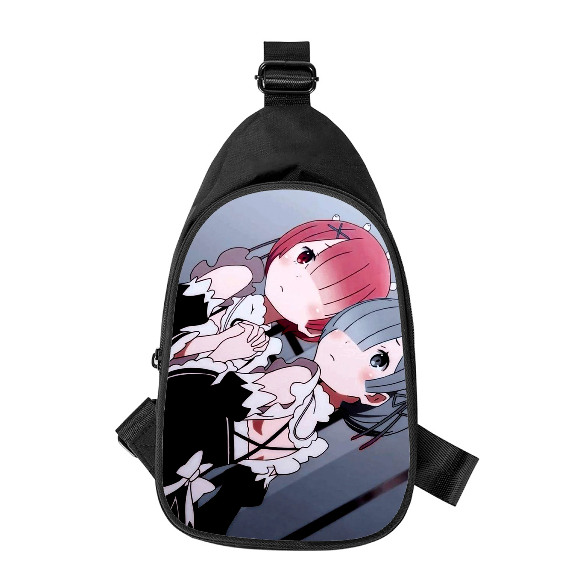 Мужская нагрудная сумка через плечо Re zero Rem с аниме-принтом