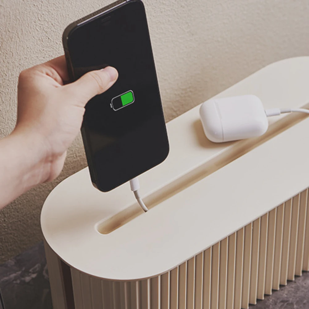 Cable Tidy Box Cable Management Box Large Capacity Desktop Cord Organizer with Lid Cable Organizer Box for Hiding Messy Cables