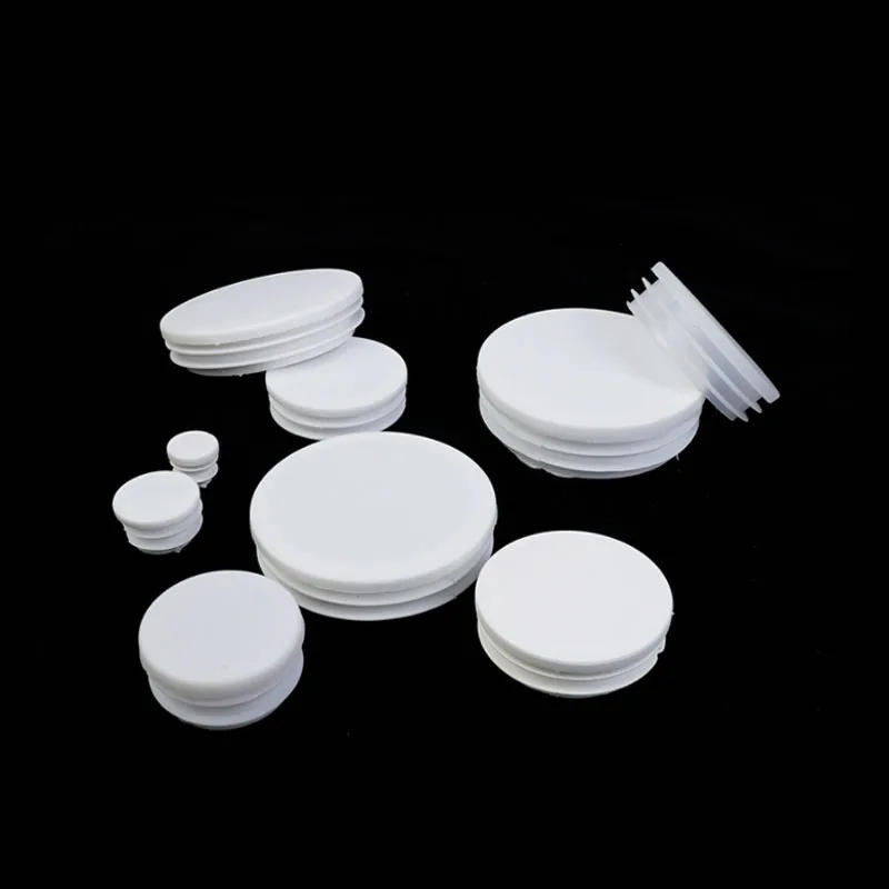 1-20 個白ラウンドプラスチックブランキングエンドキャップチューブパイプインサートプラグ栓 13 ミリメートル-114 ミリメートル