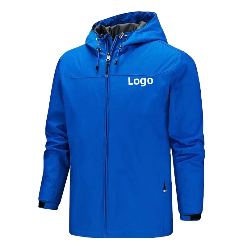 Chaquetas de entrenamiento impermeables a prueba de viento para hombres, chaquetas transpirables, chaquetas de montaña al aire libre de moda, personaliza tu logotipo