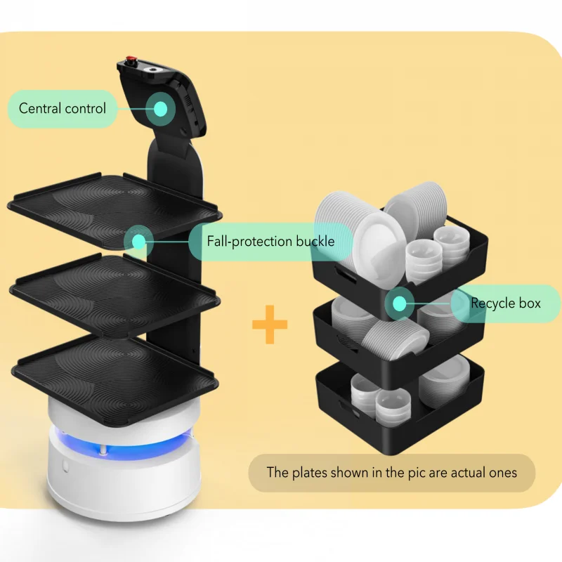 Intelligent Food Delivery Service Robots Automatic Navigation Food Truck Restaurant and Hotel Food Serving Robot