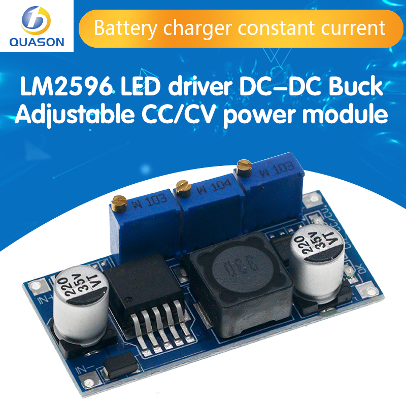 LM2596 DC-DC Chức CC CV Module Nguồn Đèn LED Điều Khiển Pin Sạc Có Thể Điều Chỉnh LM2596S Hằng Số Điện Áp Dòng Điện Tốt