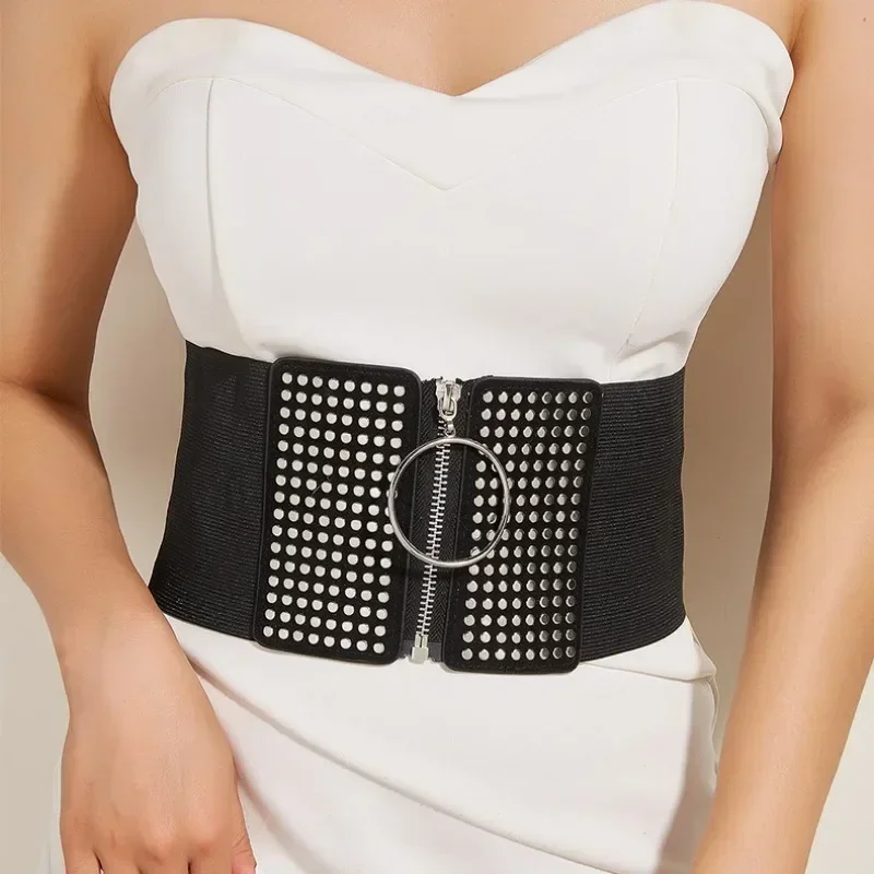 Cinturón de corsé para mujer a la moda, fajas elásticas anchas, cinturón elástico en la cintura, vestido Punk, camisa, pretina, accesorios de ropa, fajas