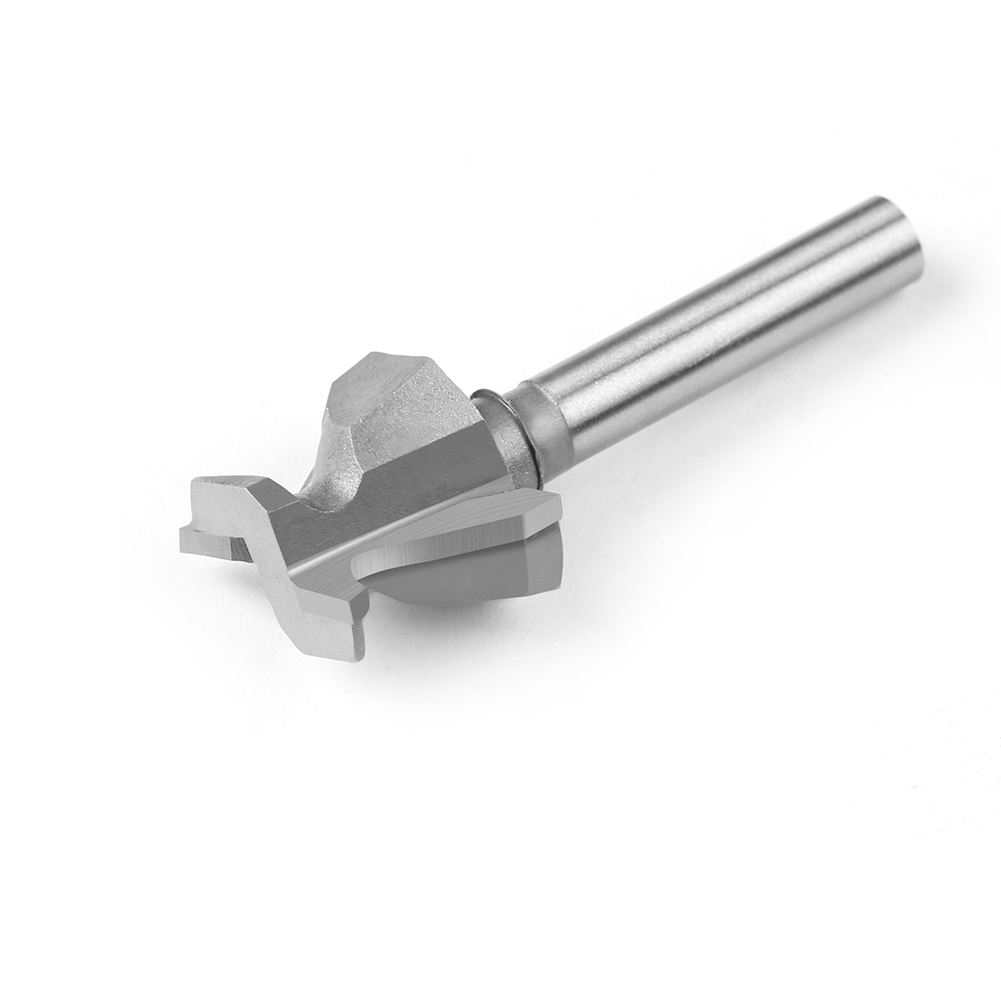 Broca enrutadora para carpintería con vástago R10 de 1/4 ", vástago de 6mm, broca enrutadora de lengüeta y ranura, broca en V con punta de carburo