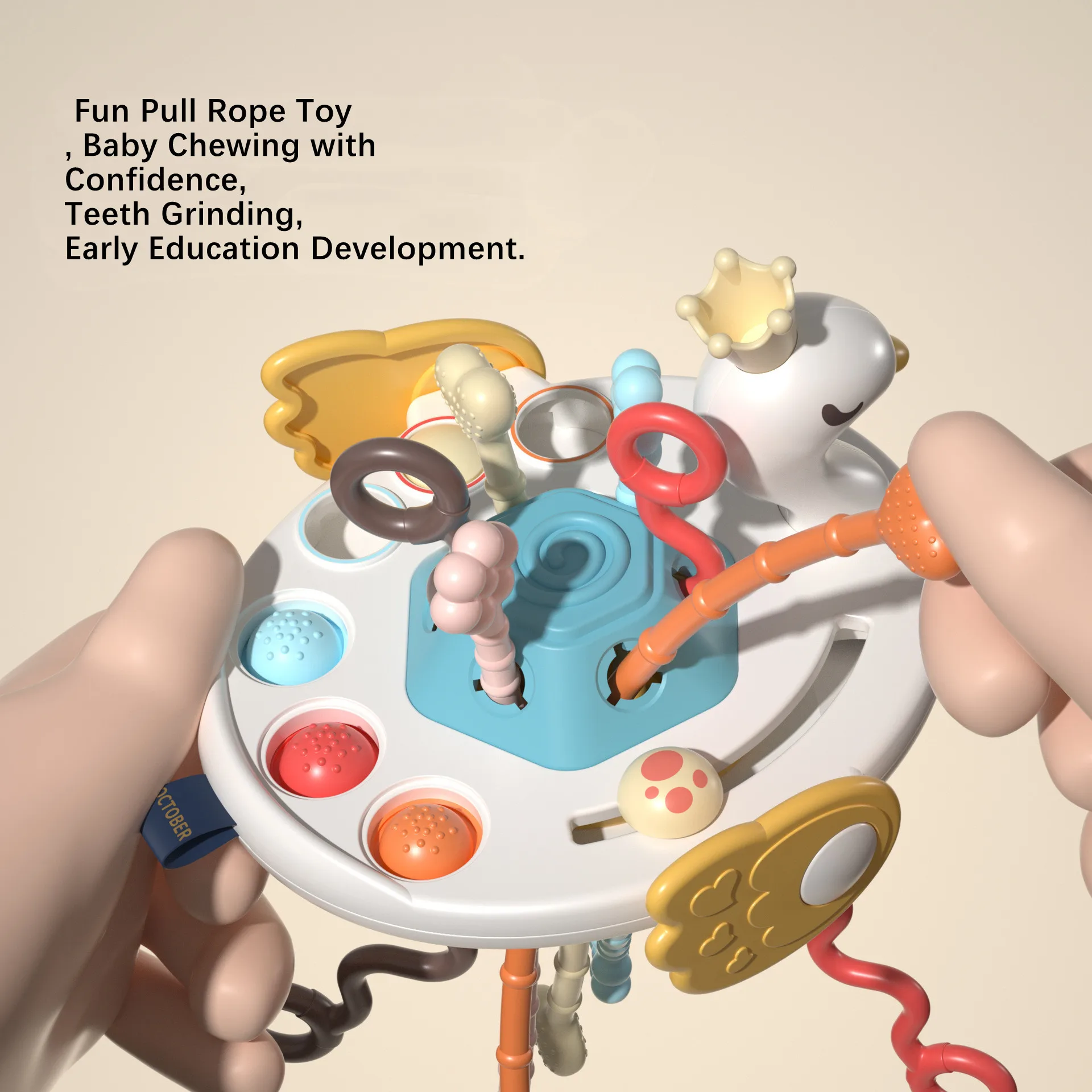 Montessori ดึง String Sensory ของเล่นเด็ก 6 12 เดือนซิลิโคนพัฒนา Teething กิจกรรมของเล่นสําหรับทารก 1-3Y ของเล่นเพื่อการศึกษา