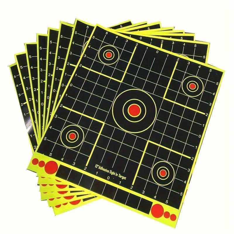 10 objetivos autoadhesivos Splatterburst de 12 pulgadas, tiro con salpicaduras
