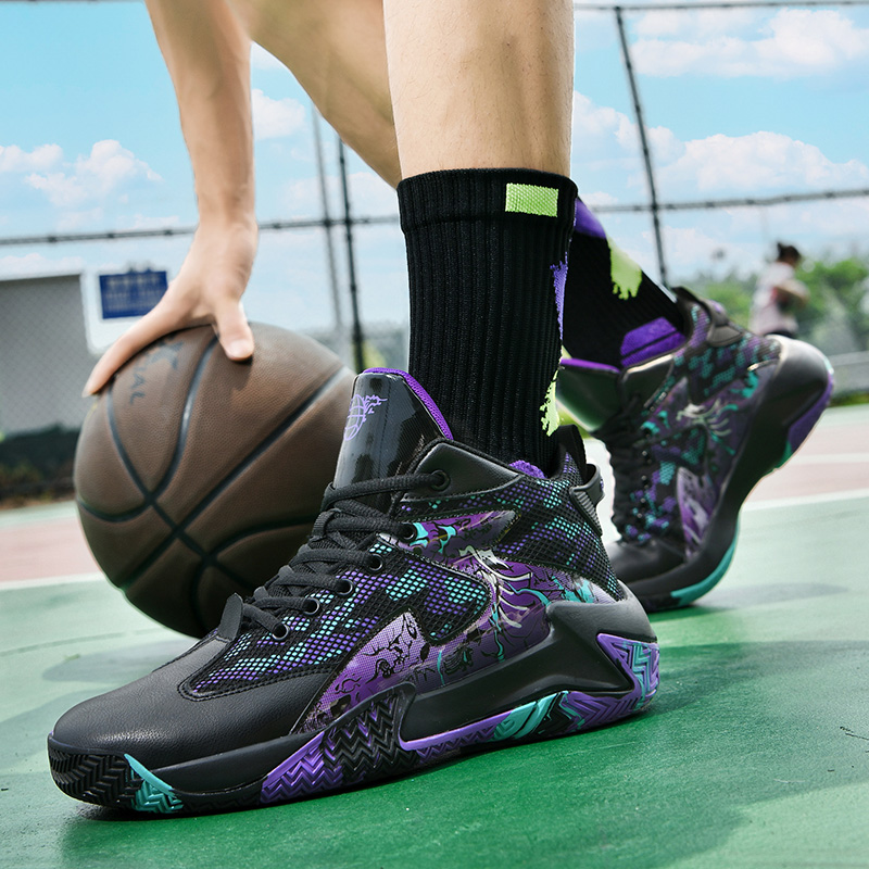 Herren-Basketballschuhe, gepolsterte, atmungsaktive Turnschuhe, Zugsportler, Damen-Basketball-Turnschuhe, Straßen-Basketball-Stiefel
