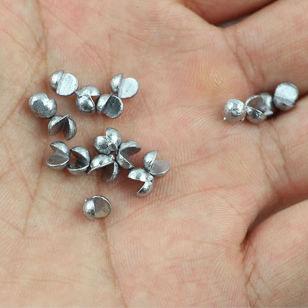 DNDYUJU 50 pz Rotondo Split Shot Pesi Da Pesca Piombo Esplosione Zavorra Da Pesca Galleggiante Peso Attrezzatura Strumento Accessori Per la Pesca