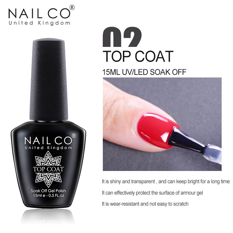 NAILCO Top Coat Base Coat Magic Remover Lack UV-Farbe Gel Nagellack Esmalte Soak Off Semi Permanente Vernis Nails Art Tips
