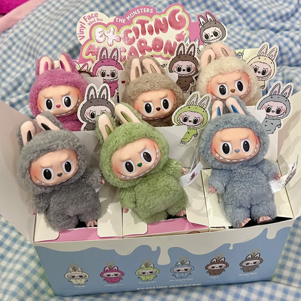 In Stock New Third Generation Blind Box Monster Have A Seat Series Bubble Doll Labubu Action Figure Plush Keychain Kids Toy Gift