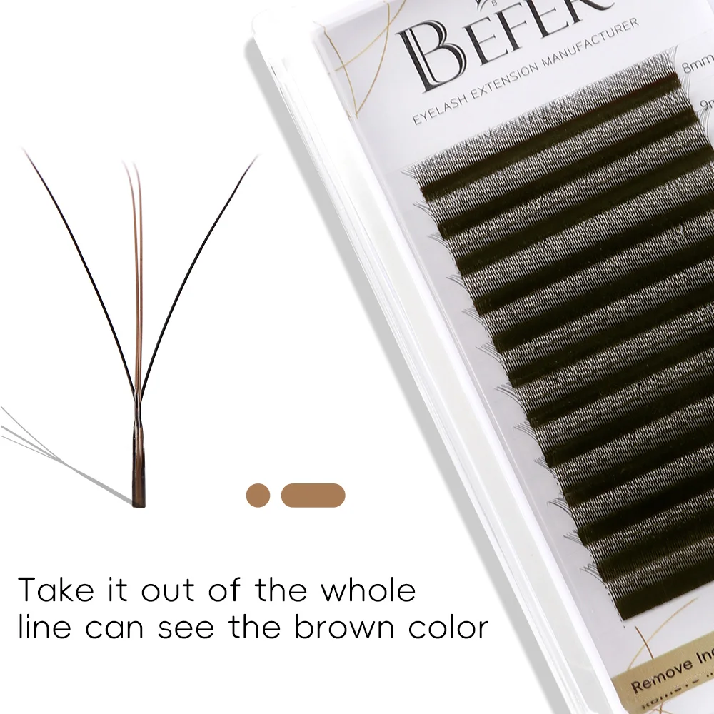 Befer Pink Red Colored Volume 3D W Eyelashes for Extension Fake Brown Purple Colorful C D 8-15 Lashes Cosplay Eyelash Extensions