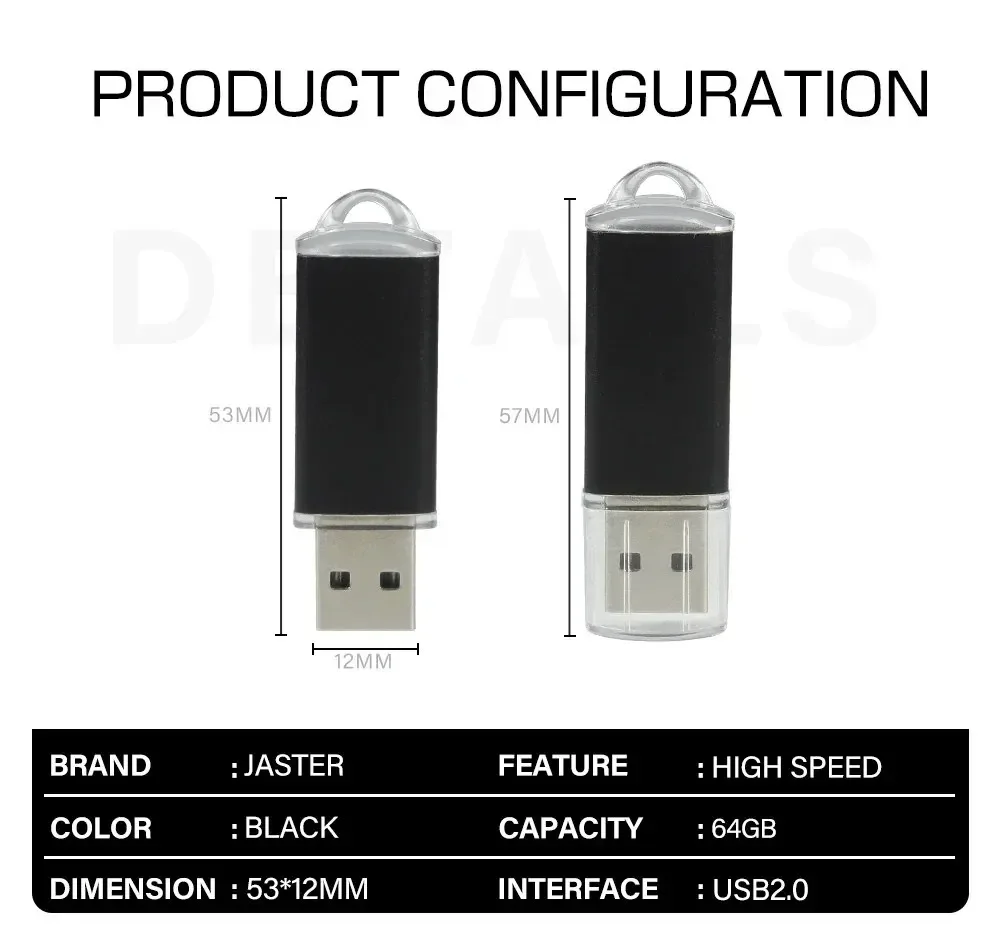 USB Flash Drive 64GB 32GB 16GB Pen Drive High Speed USB 2.0 Flash Memory U Stick Memorias USB2.0 128GB 8GB Pendrive Flash Disk