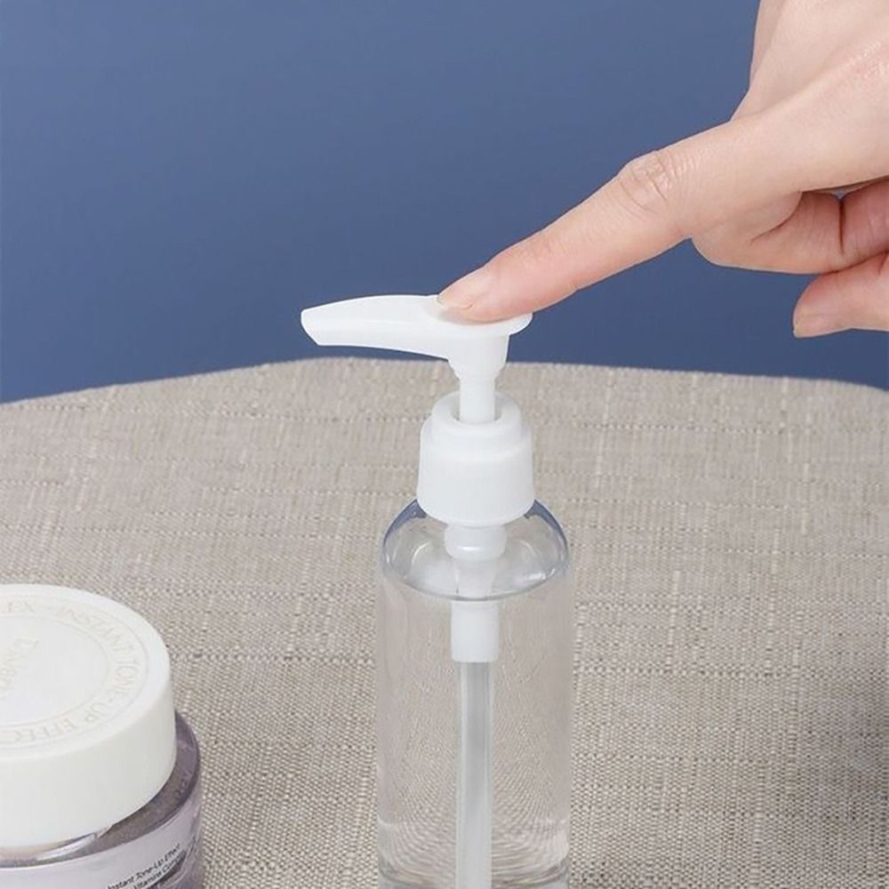 Botella de loción sin aire transparente para viaje, espray portátil para muestras cosméticas, contenedor rellenable, 50ml/100ml