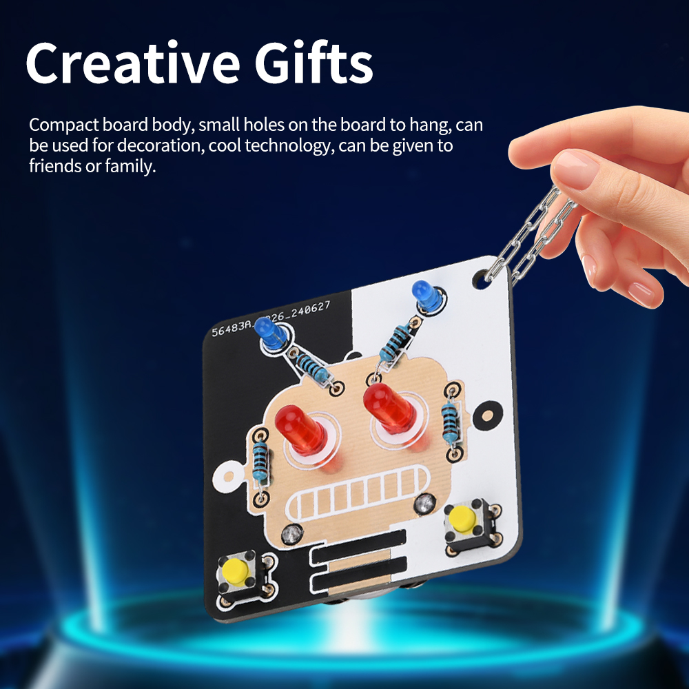 Robot LED Electronics apprendimento per principianti saldatura divertente Kit fai da te modulo tubo emettitore di luce a LED