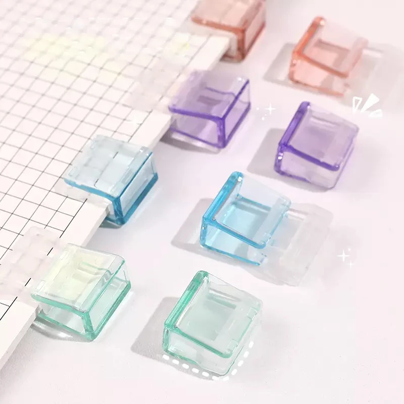 Jelly Color Paperclips Kawaii A4 Paper Binder Clips File Documents Tickets Holder Bookmarks Index Page Clamp Desk Organizer