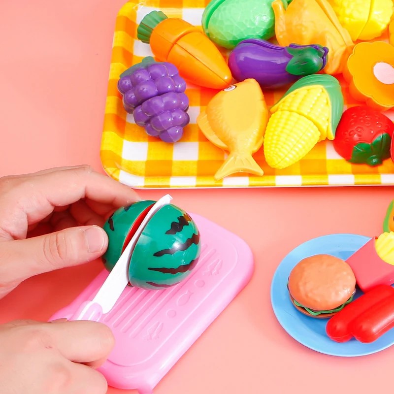 Children's Kitchen Toy Set Simulated Kitchen Cutting Music Simulated Fruit Cutting Cooking Toy Cooking Accessories Cooking Set