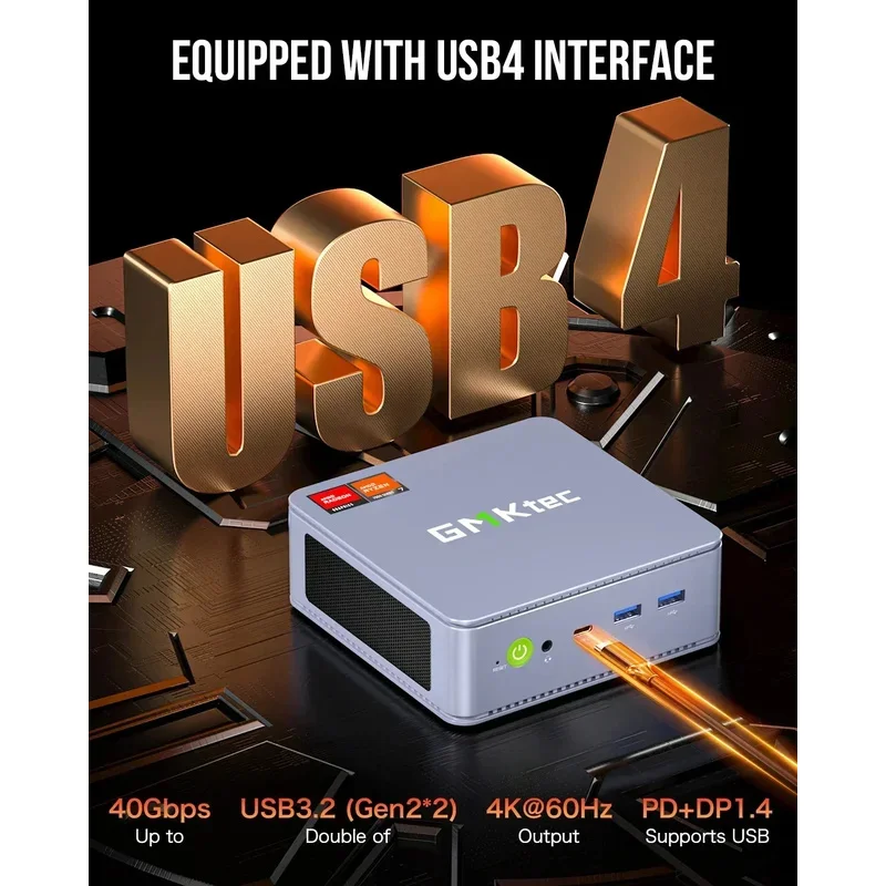 GMKtec K6 MINI PC Ryzen 7 7840HS До 5,1 ГГц Windows 11 Pro DDR5 NVME SSD WIFI6 BT5.2 2,5G Lan игровой компьютер