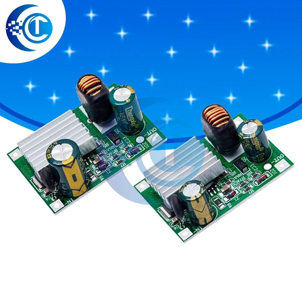 Modul Penstabil Konverter DC Buck: Input 9V/12V/24V-120V ke Output 5V/12V (3A) – Catu Daya Step-Down Non-Isolasi