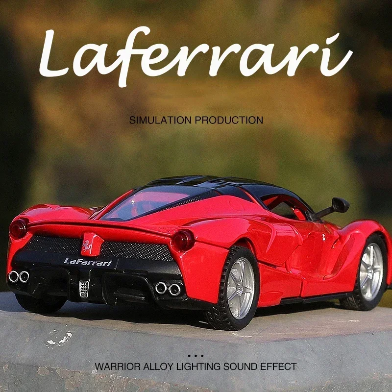 1:32 coche de juguete Ferrari Laferrari, coche de juguete de aleación fundido a presión y vehículos de juguete, modelo de coche a escala en miniatura, juguetes para niños