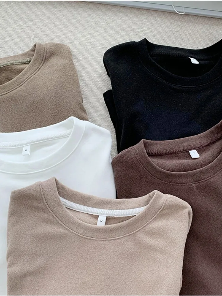 Suéter de invierno para mujer, camiseta de gran tamaño para mujer, ropa para mujer, camisetas para mujer, jersey de manga larga, camiseta de punto de tubo, Top