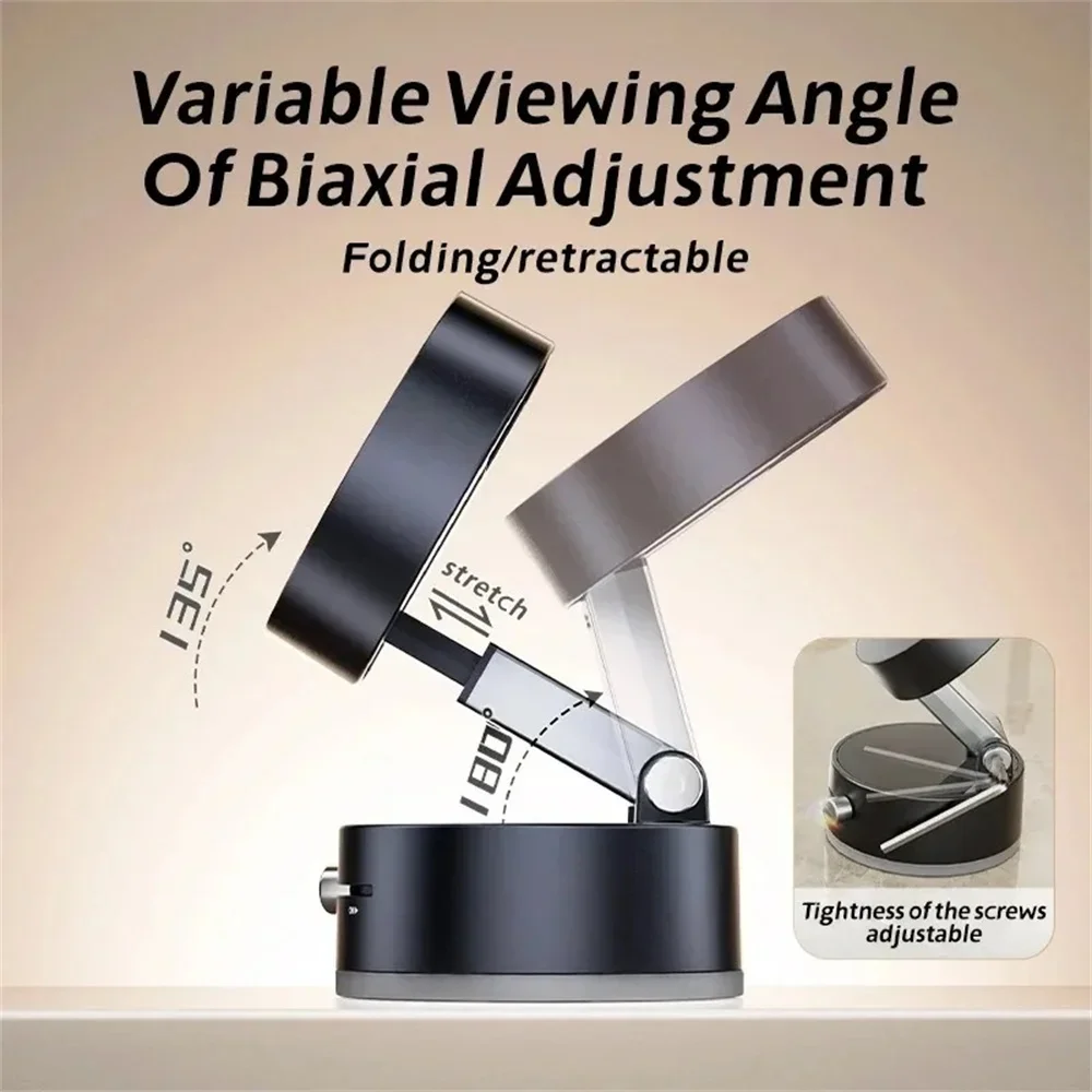 More Portable Vacuum Magnetic Mobile Phone Bracket Adjustable Double-Sided Suction Cup Holder Lazy Stand For All Smartphone