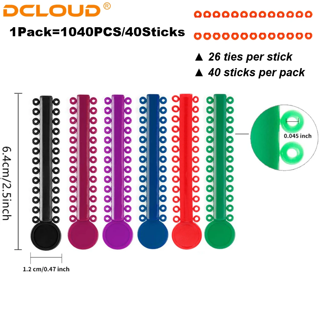 1Pack Ligaduras Elásticas Dentales Ligaduras Bandas Elásticas de Ortodoncia para Brackets Brackets Coloridos a Elegir 39Colors Ortho Treatment